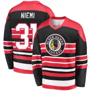 Red/Black Youth Antti Niemi Chicago Blackhawks Breakaway Premier Heritage Jersey